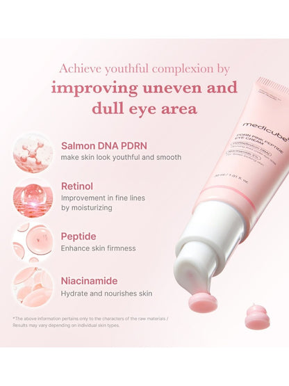 Medicube PDRN Pink Peptide Eye Cream 30ml- Κρέμα ματιών με ρετινόλη και pdrn